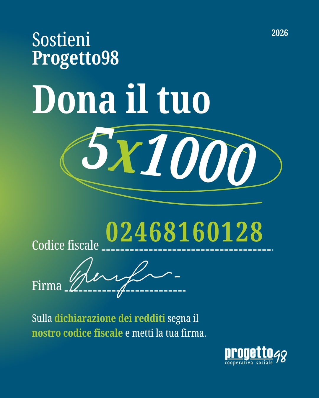 5x1000 Progetto98
